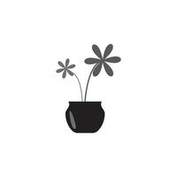 logo de vase à fleurs vecteur