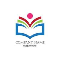 logo de l'éducation du livre vecteur