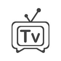 création de logo de télévision vecteur