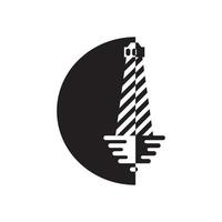 modèle de logo de phare vecteur