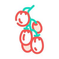 branche tomate couleur icône illustration vectorielle vecteur