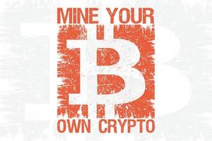 miner votre propre design de t-shirt crypto bitcoin