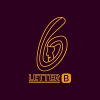 logo d'art en ligne, lettre b et symbole de beauté, design simple, unique et moderne vecteur