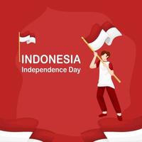 fête de l'indépendance de l'indonésie vecteur