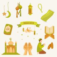 collection de griffonnages islamiques du ramadan vecteur