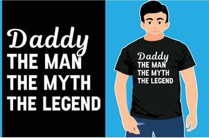 papa, l'homme le mythe la légende t-shirt. conception de t-shirt de typographie. cadeau de fête des pères..eps chemise vecteur
