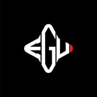 conception créative du logo de la lettre egu avec graphique vectoriel