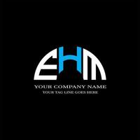 création de logo de lettre ehm avec graphique vectoriel