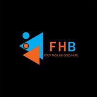 conception créative de logo de lettre fhb avec graphique vectoriel