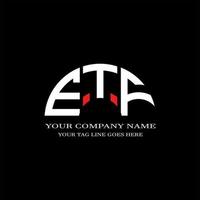 création de logo lettre etf avec graphique vectoriel