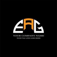 conception créative de logo de lettre eag avec graphique vectoriel