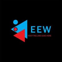 création créative de logo de lettre eew avec graphique vectoriel