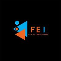 conception créative de logo de lettre fei avec graphique vectoriel