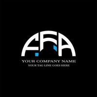 conception créative de logo de lettre ffa avec graphique vectoriel