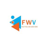 conception créative de logo de lettre fwv avec graphique vectoriel