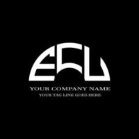 conception créative de logo de lettre ecu avec graphique vectoriel