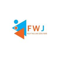 conception créative de logo de lettre fwj avec graphique vectoriel