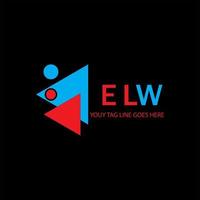 création de logo de lettre elw avec graphique vectoriel
