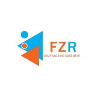 conception créative de logo de lettre fzr avec graphique vectoriel