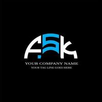 conception créative de logo de lettre fsk avec graphique vectoriel