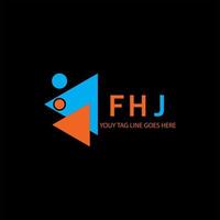 conception créative de logo de lettre fhj avec graphique vectoriel