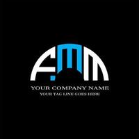 conception créative de logo de lettre fmm avec graphique vectoriel