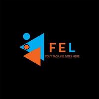 conception créative de logo de lettre fel avec graphique vectoriel