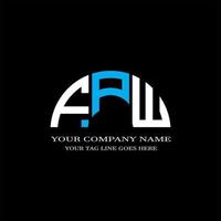 conception créative de logo de lettre fpw avec graphique vectoriel