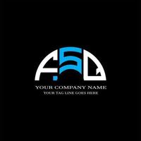 conception créative de logo de lettre fsq avec graphique vectoriel
