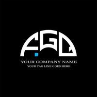 conception créative de logo de lettre fgq avec graphique vectoriel