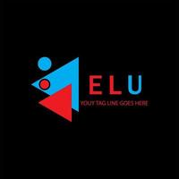 conception créative du logo de la lettre elu avec graphique vectoriel