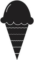 icône de crème glacée. symbole de cornet de crème glacée. vecteur