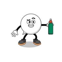 discours bulle illustration dessin animé tenant un anti-moustique vecteur