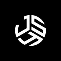 création de logo de lettre jsy sur fond noir. concept de logo de lettre initiales créatives jsy. conception de lettre jsy. vecteur