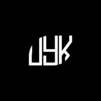 création de logo de lettre uyk sur fond noir. concept de logo de lettre initiales créatives uyk. conception de lettre uyk. vecteur