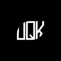 création de logo de lettre uqk sur fond noir. concept de logo de lettre initiales créatives uqk. conception de lettre uqk. vecteur