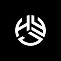création de logo de lettre hyj sur fond blanc. concept de logo de lettre initiales créatives hyj. conception de lettre hyj. vecteur