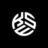 création de logo de lettre kse sur fond noir. concept de logo de lettre initiales créatives kse. conception de lettre kse. vecteur