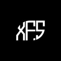 création de logo de lettre xfs sur fond noir. concept de logo de lettre initiales créatives xfs. conception de lettre xfs. vecteur
