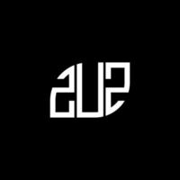 création de logo de lettre zuz sur fond noir. concept de logo de lettre initiales créatives zuz. conception de lettre zuz. vecteur