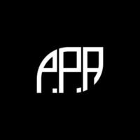 création de logo de lettre ppa sur fond noir.concept de logo de lettre initiales créatives ppa.conception de lettre vectorielle ppa. vecteur