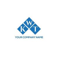 création de logo de lettre kwt sur fond blanc. concept de logo de lettre initiales créatives kwt. conception de lettre kwt. vecteur