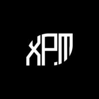 conception de lettre xpm. création de logo de lettre xpm sur fond noir. concept de logo de lettre initiales créatives xpm. conception de lettre xpm. création de logo de lettre xpm sur fond noir. X vecteur