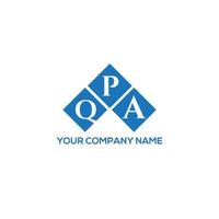 création de logo de lettre qpa sur fond blanc. concept de logo de lettre initiales créatives qpa. conception de lettre qpa. vecteur