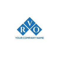création de logo de lettre rvo sur fond blanc. concept de logo de lettre initiales créatives rvo. conception de lettre rvo. vecteur