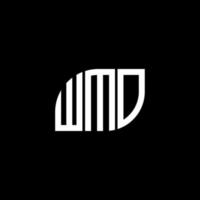 création de logo de lettre wmo sur fond noir. wmo creative initiales lettre logo concept. conception de la lettre de l'omm. vecteur