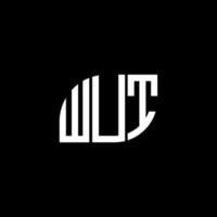 wut lettre design.wut lettre logo design sur fond noir. wut concept de logo de lettre initiales créatives. wut lettre design.wut lettre logo design sur fond noir. w vecteur