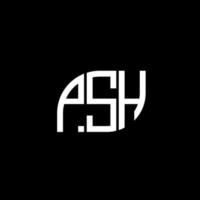 création de logo de lettre psh sur fond noir. concept de logo de lettre initiales créatives psh. création de lettre vectorielle psh. vecteur