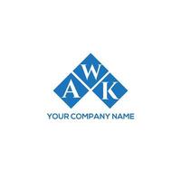 création de logo de lettre awk sur fond blanc. concept de logo de lettre initiales créatives awk. conception de lettre awk. vecteur