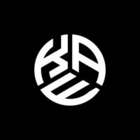 création de logo de lettre kae sur fond noir. concept de logo de lettre initiales créatives kae. conception de lettre kae. vecteur